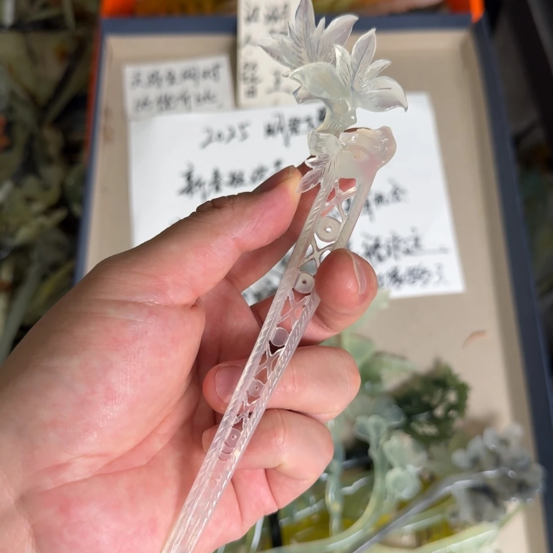 岫玉发饰未镶嵌明君玉簪贼拉好看