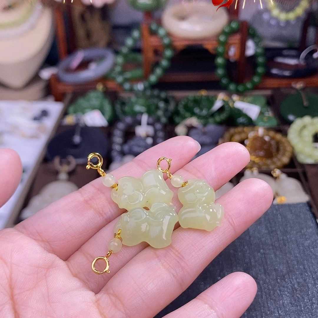 和田玉多样性发一 黄口小马925.银未镶嵌