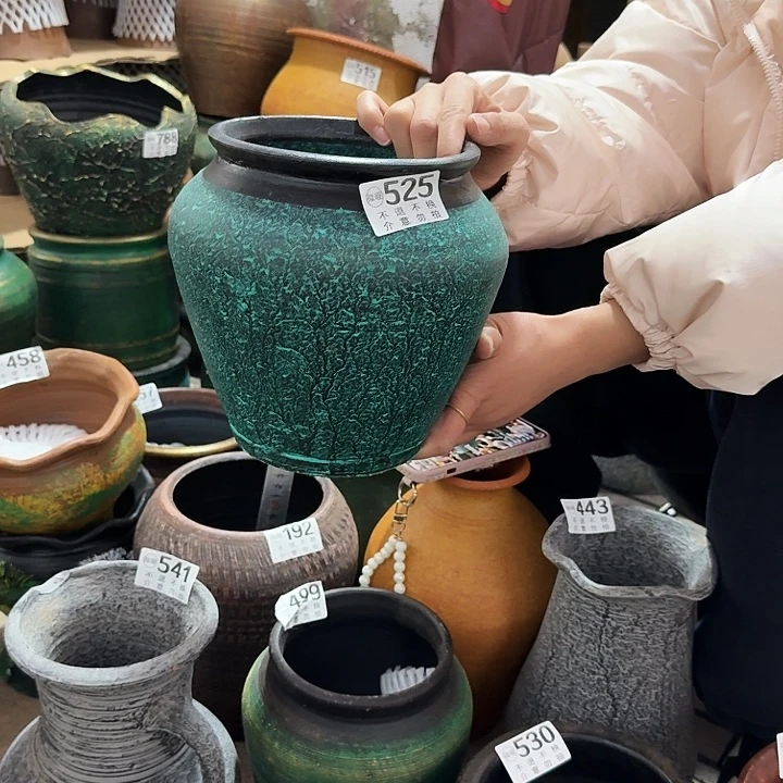 绿色坛子528高度20口径14