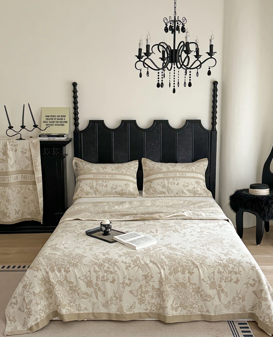 [Y法式蝴蝶]200*230多层轻奢纯棉纱布透气亲肤柔软加厚床盖可机洗