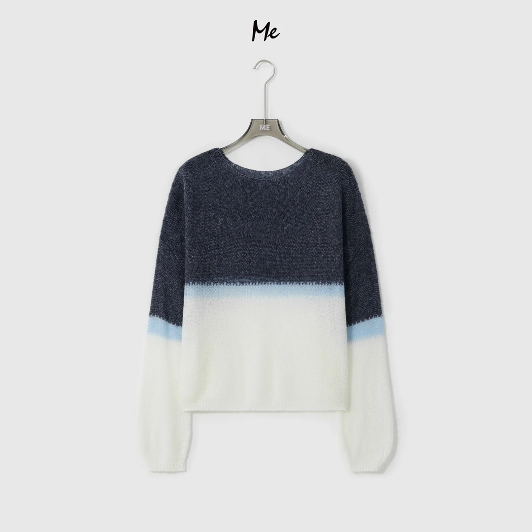 ME【云雾衫】天丝绵羊毛山羊绒混纺渐变显瘦百搭时尚毛衣MESA0891