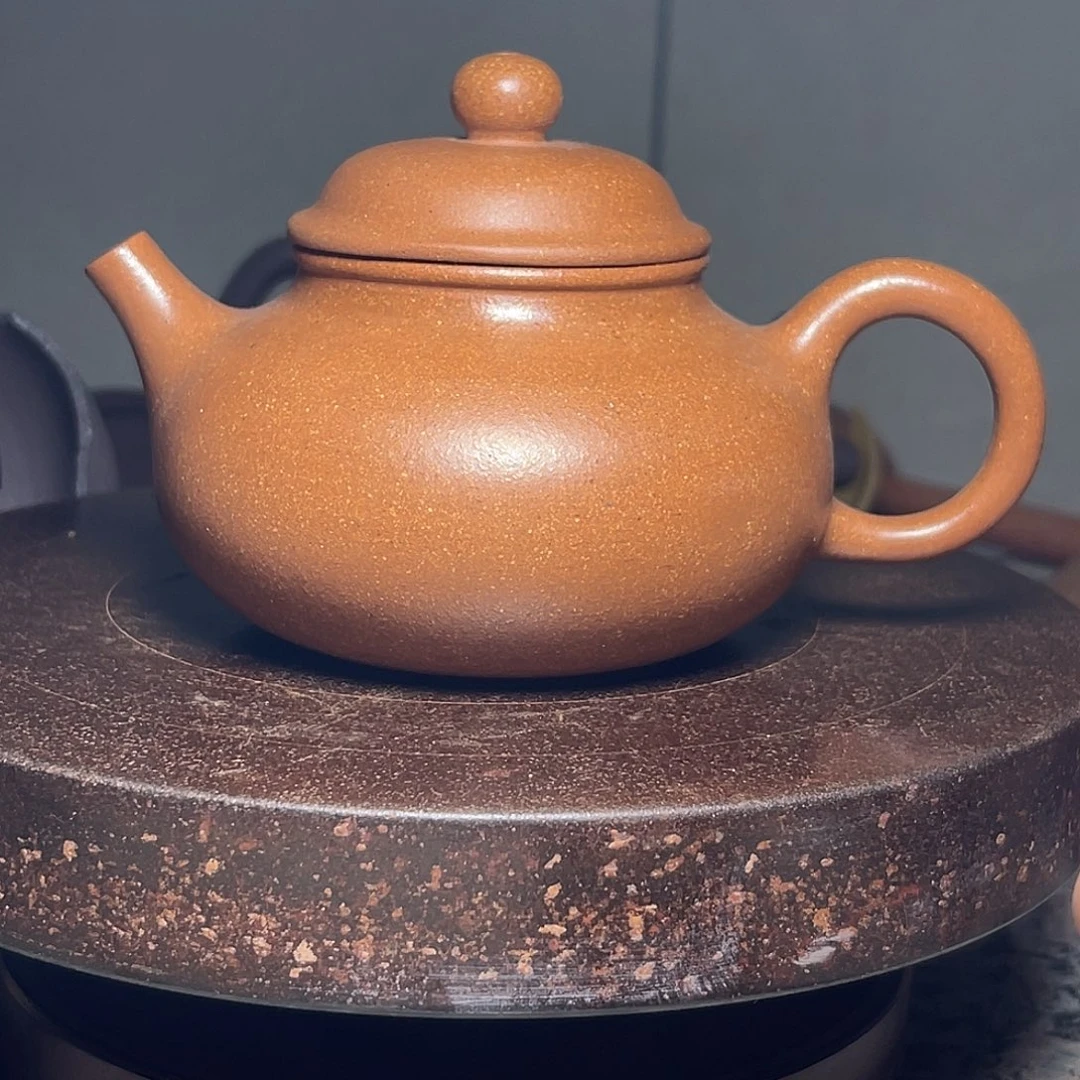 茶壶紫砂微瑕金降坡容天