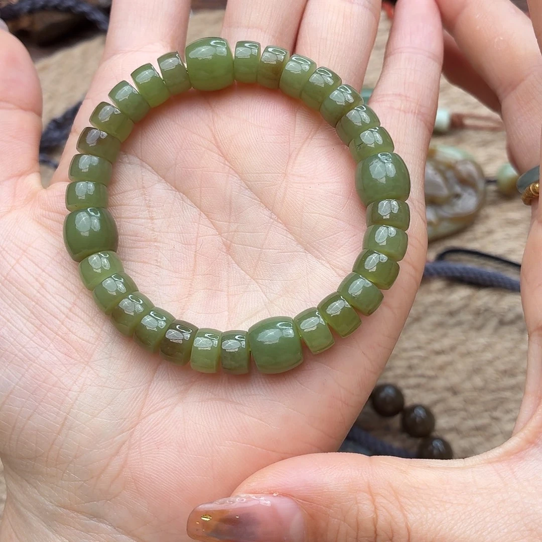 與***城和田玉（青玉）未镶嵌手链