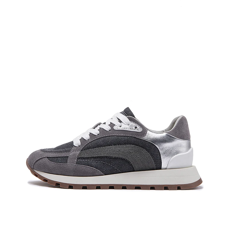 25新款纯原顶奢春夏休闲拼色时尚休闲复古系带阿甘鞋百搭轻奢女鞋