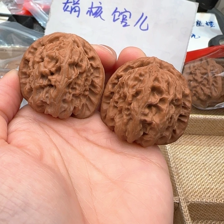 随***安把件文玩核桃白狮子38