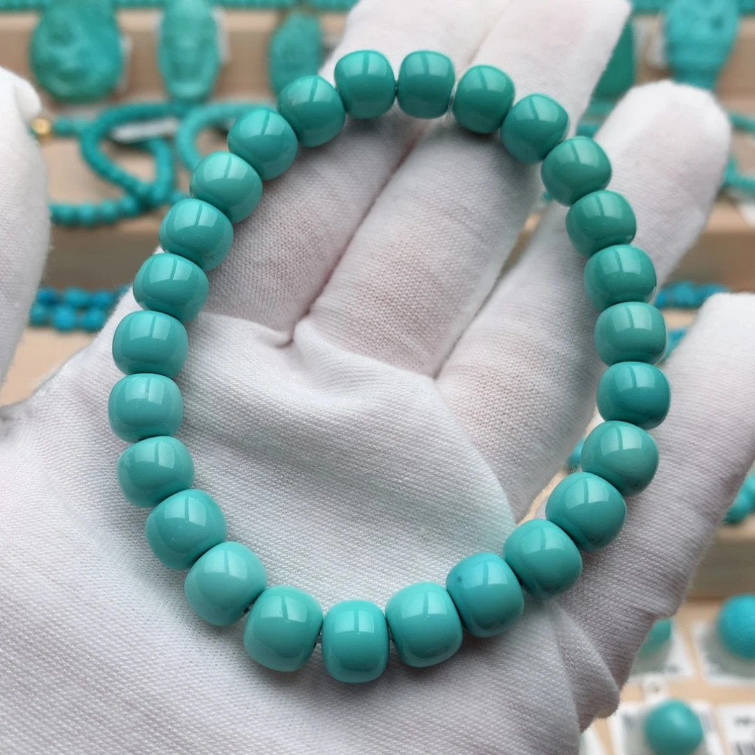 绿松石未镶嵌珠宝奇石8.5mm