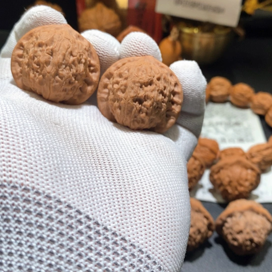 文玩核桃把件0161七步沟37（精对）