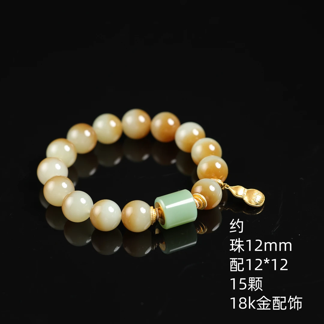 本真 | 本真传承 |“风弦”珍藏级精品和田玉高色糖白11mm+手串