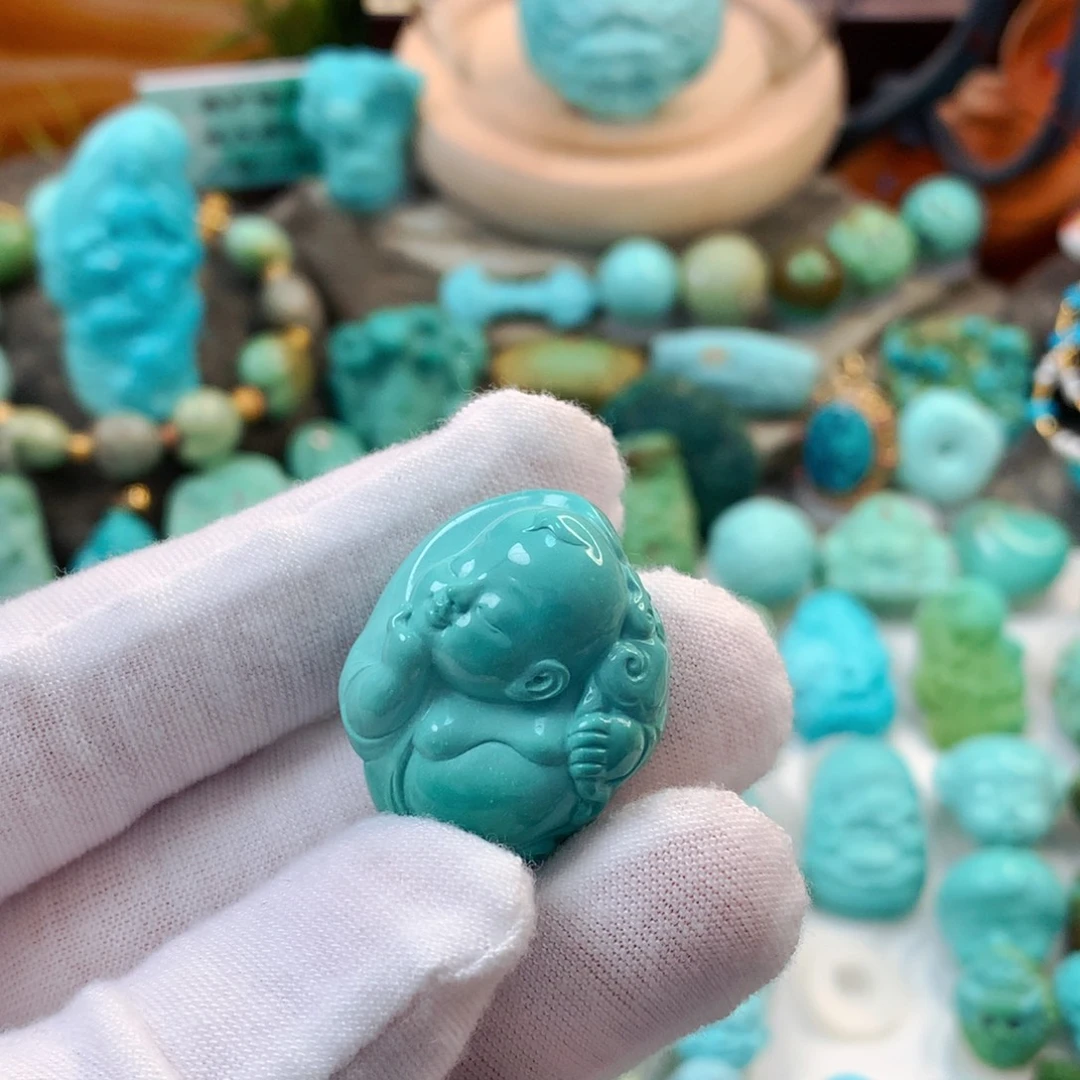 未镶嵌绿松石珠宝半成品