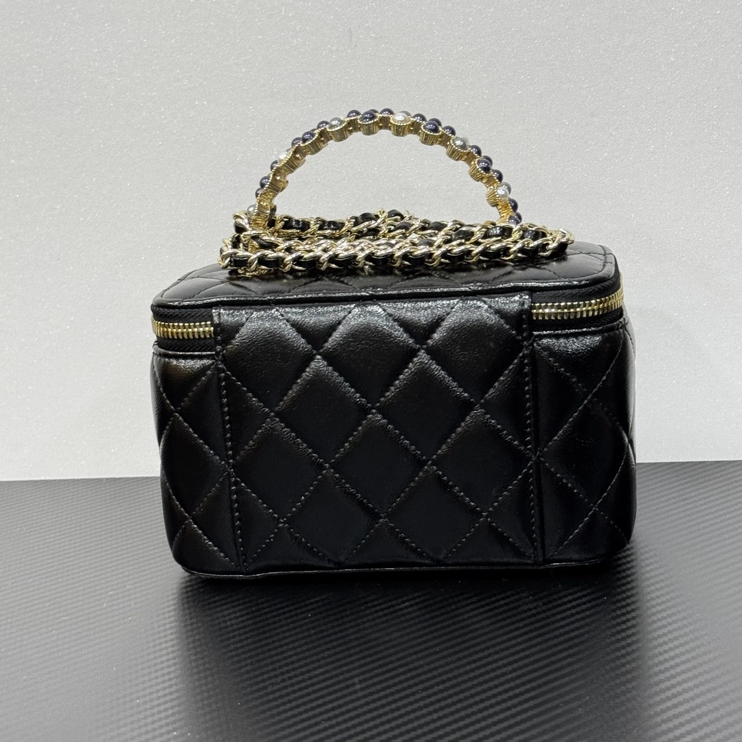 手工真皮包-TA0486-珠盒-香-黑