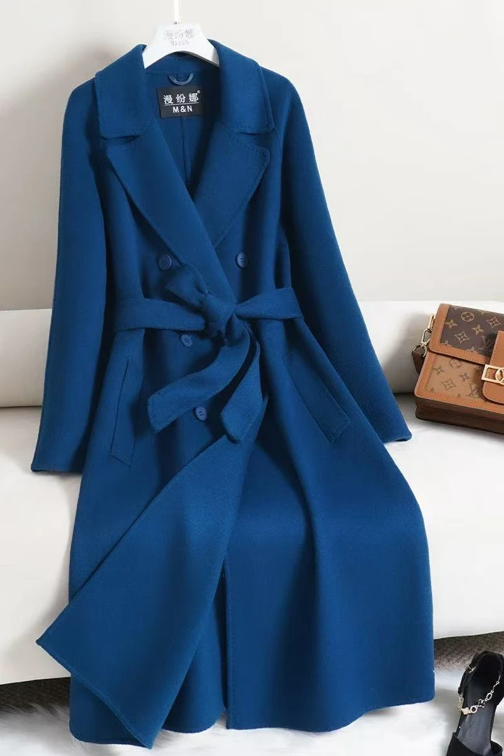 M301-400毛呢外套时尚百搭秋冬中长款韩版【默认微瑕】