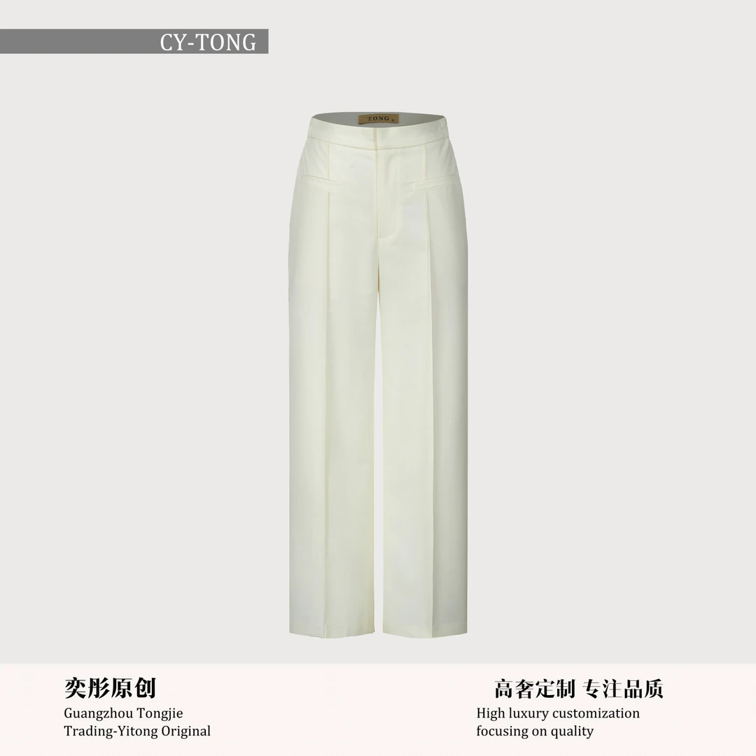 【彤姐原创】春季修身优雅气质显瘦时尚设计师款裤子W25G469阔腿裤