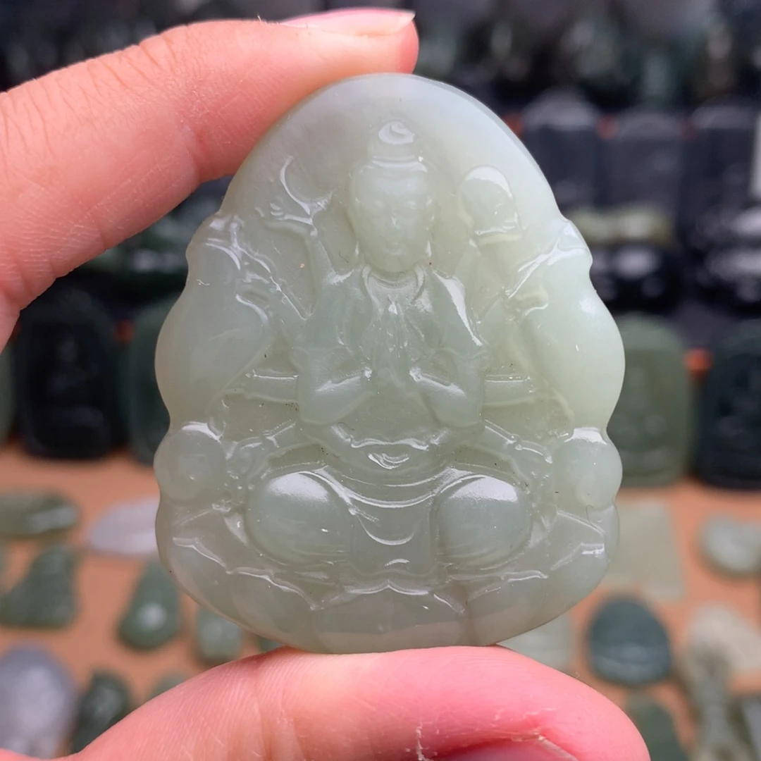 和田玉未镶嵌颈饰挂件22