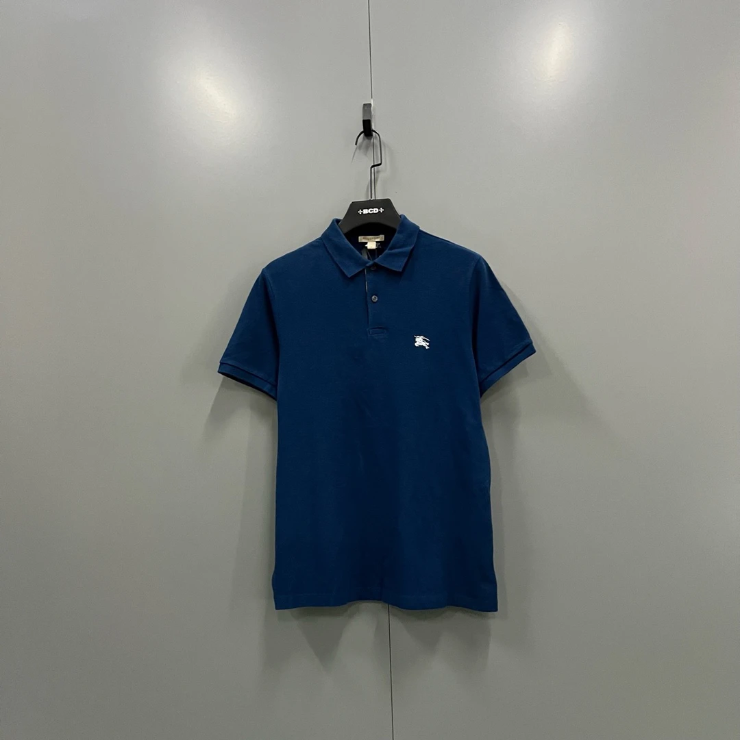 95新 BURBERRY/博柏利 （ll）藏蓝色骑士刺绣polo衫 M码/95新103218