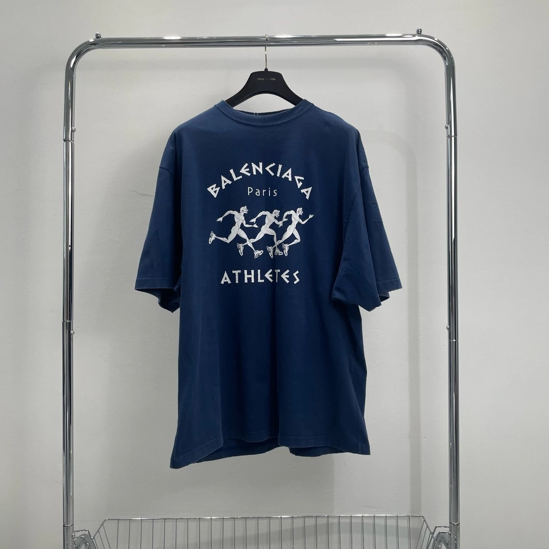 99新 Balenciaga/巴黎世家 马拉松破坏logo短袖 尺码s yy00353