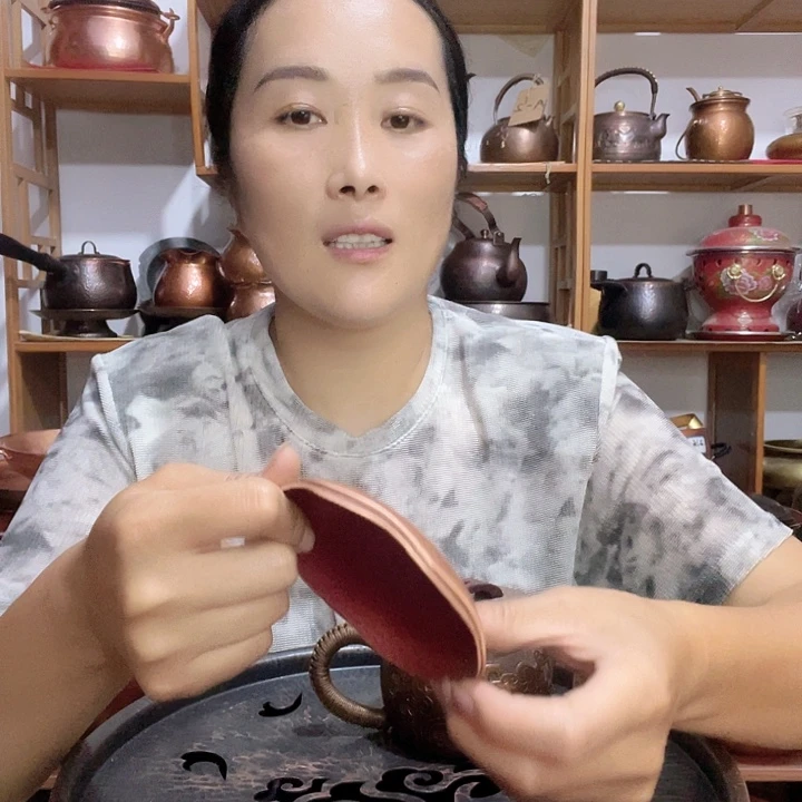 金属紫铜纯铜杯垫2只