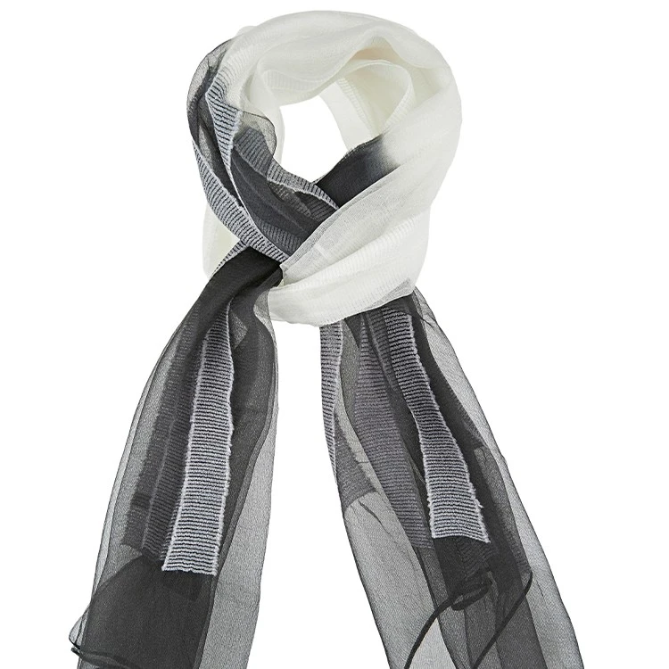 时尚个性气质简约复古休闲通勤百搭撞色拼接围巾S22183701