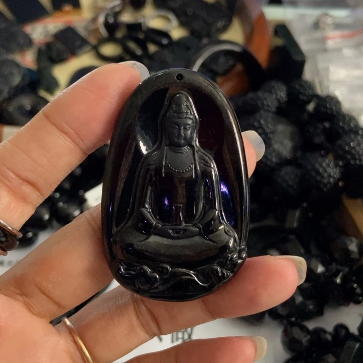 翡翠未镶嵌颈饰微瑕疵大漏墨翠
