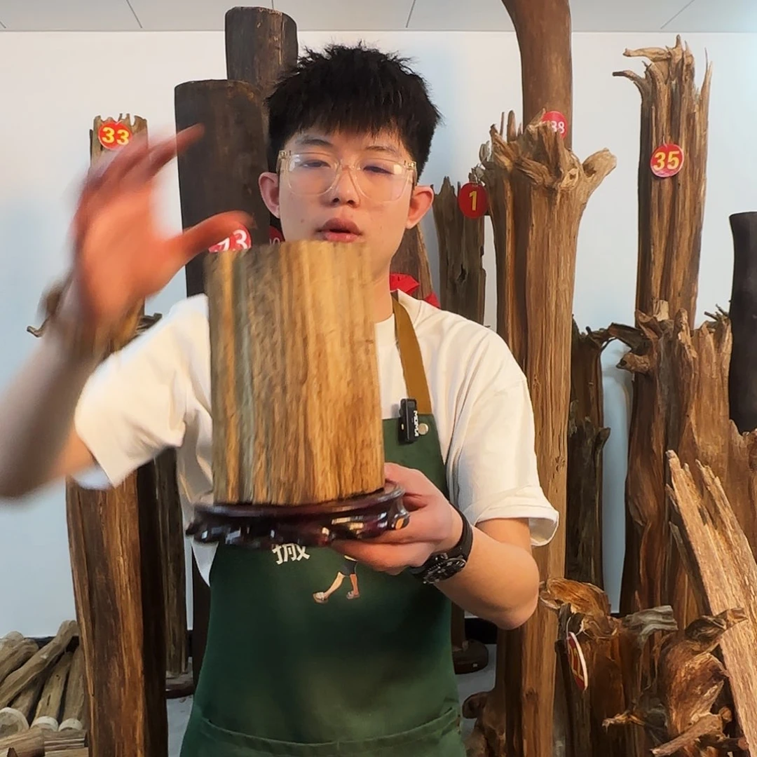 沉香摆件天然沉香原木摆件➕底座