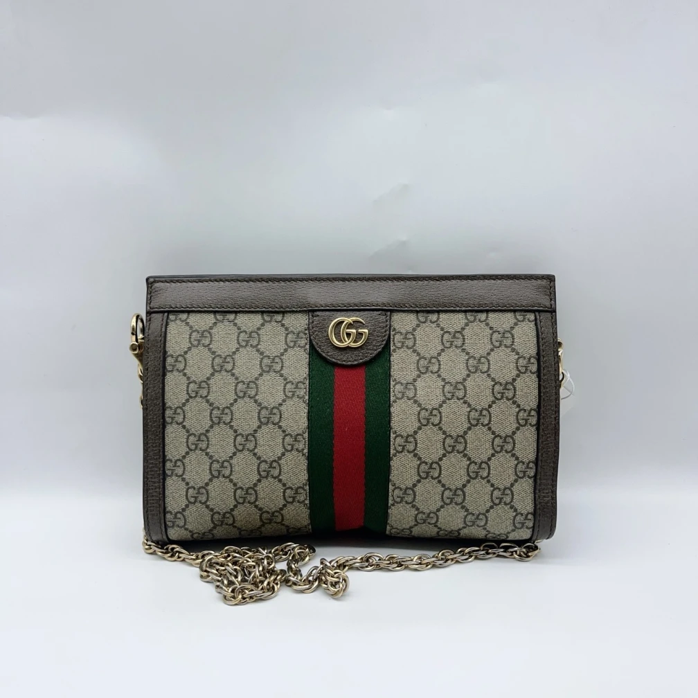 95新 GUCCI/古驰  老花夹子包  1362 0202