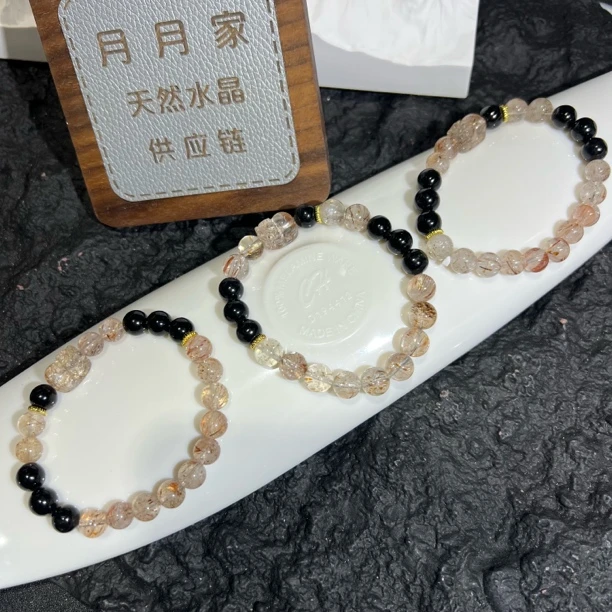 【月月家】F026天然水晶 原创黄水晶设计款手串多样性发其一