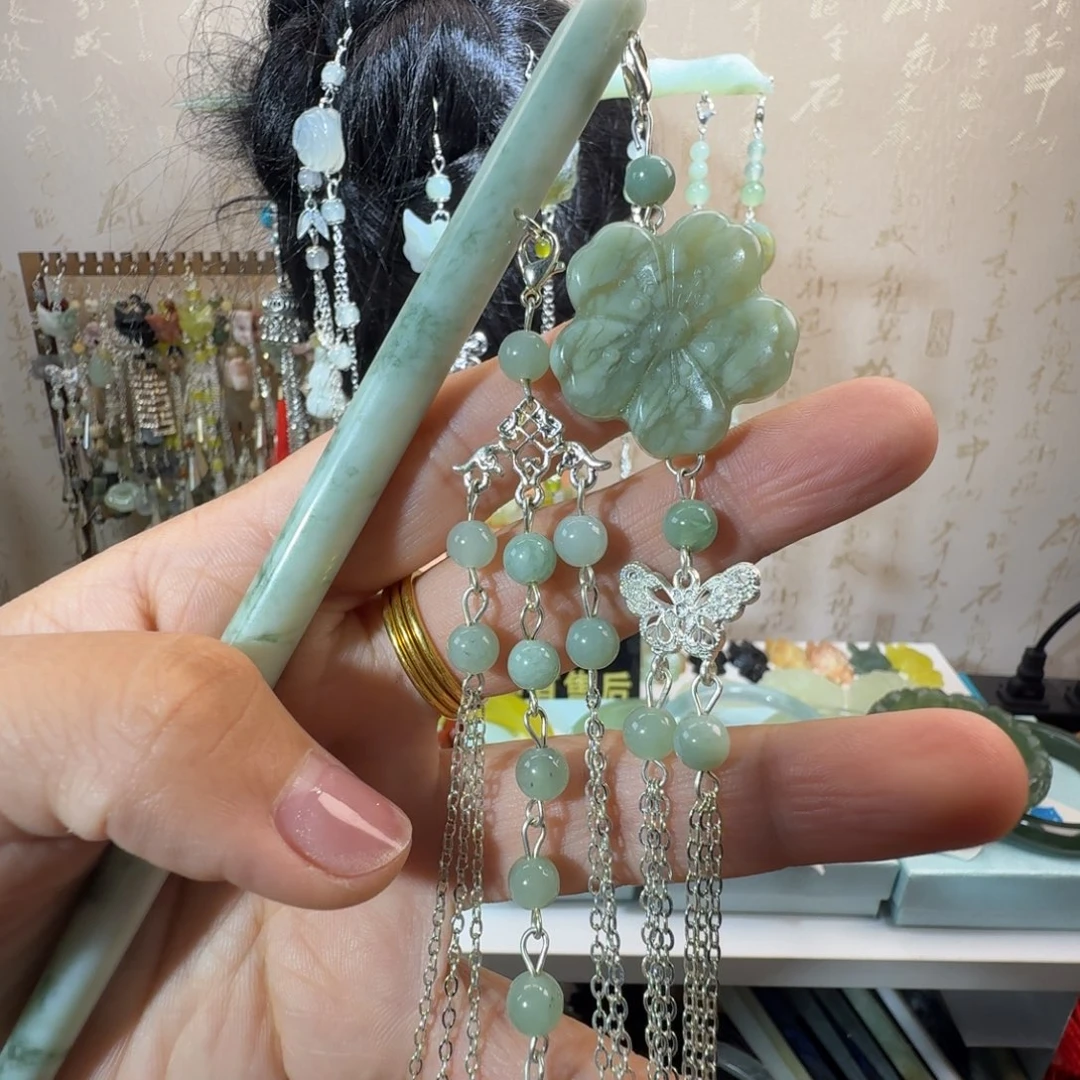 未镶嵌岫玉发簪福利款两个包邮