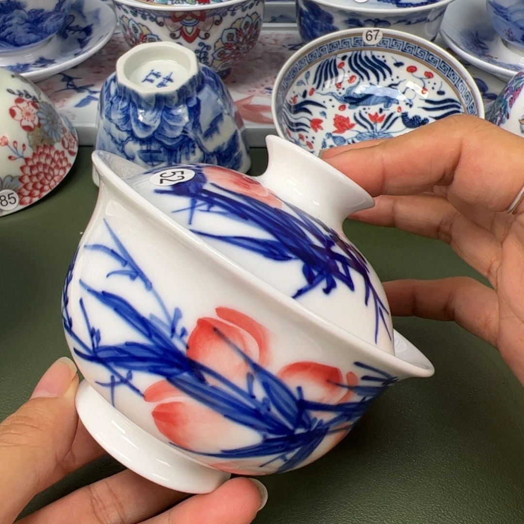 陶瓷景德镇纯手工纯手绘茶具木木52