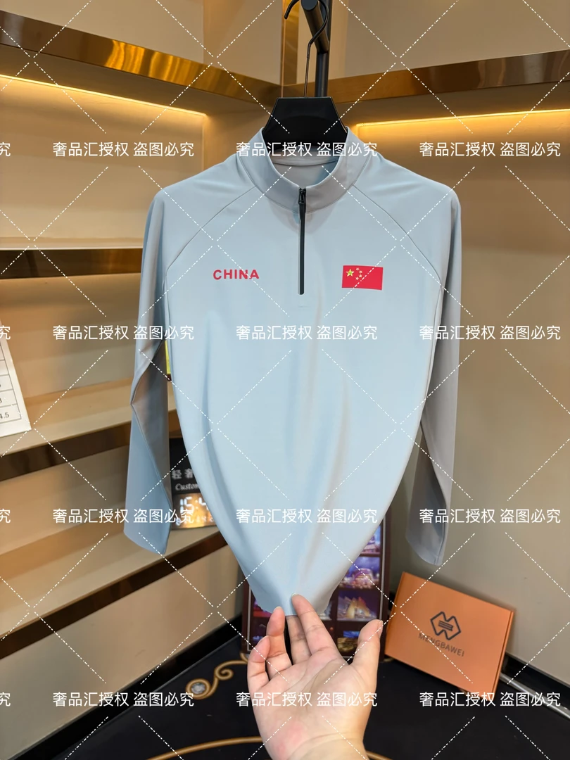 10010-男士新款时尚百搭休闲透气速干男女同款圆领长袖gg1