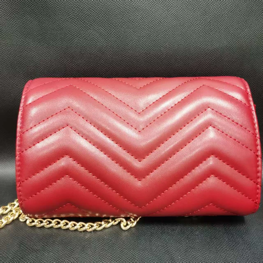 SMVP 高定奢品 时尚潮流真皮新款女包斜挎包信封谷 0678 红色