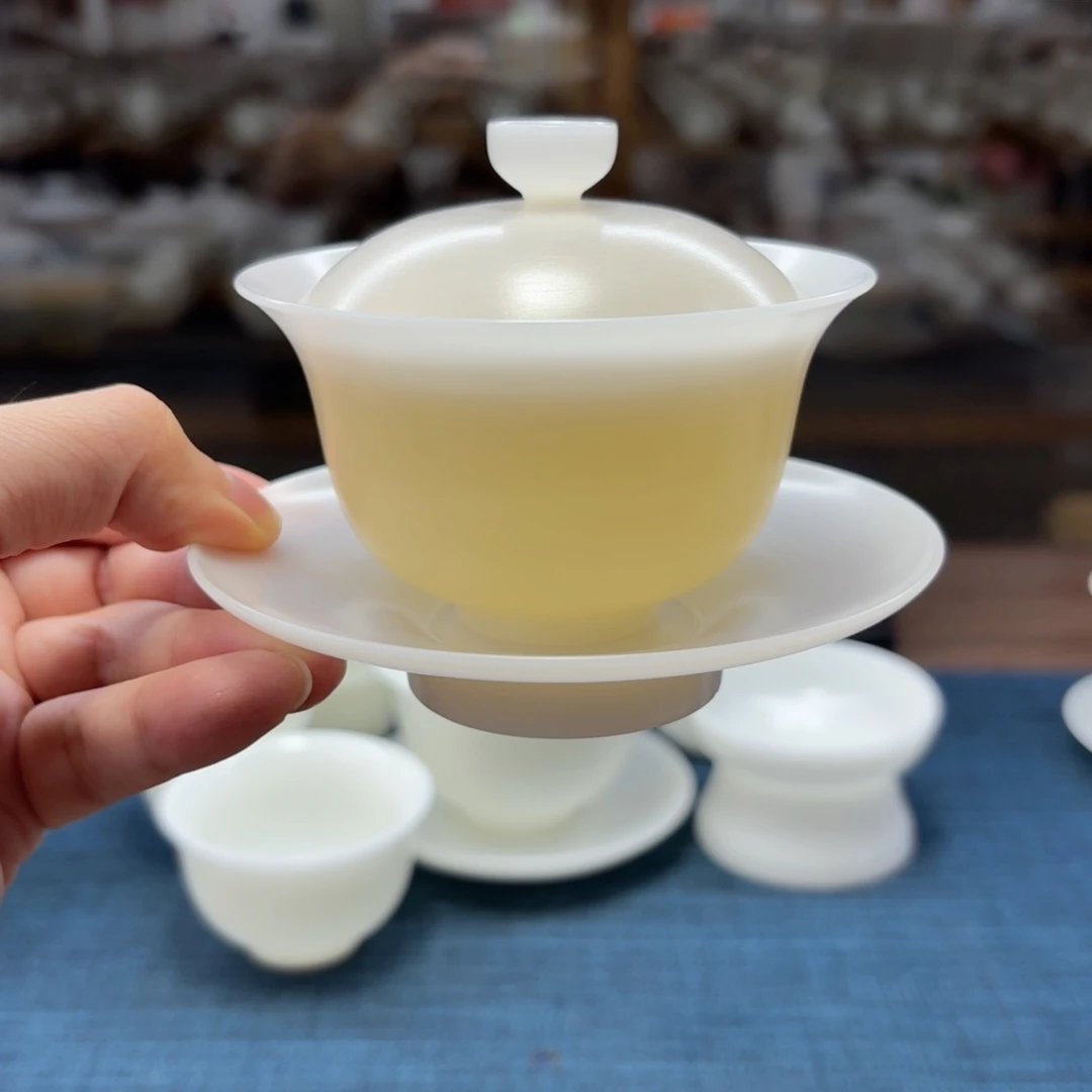 元宝薄胎素烧璞玉冰种玉瓷工厂