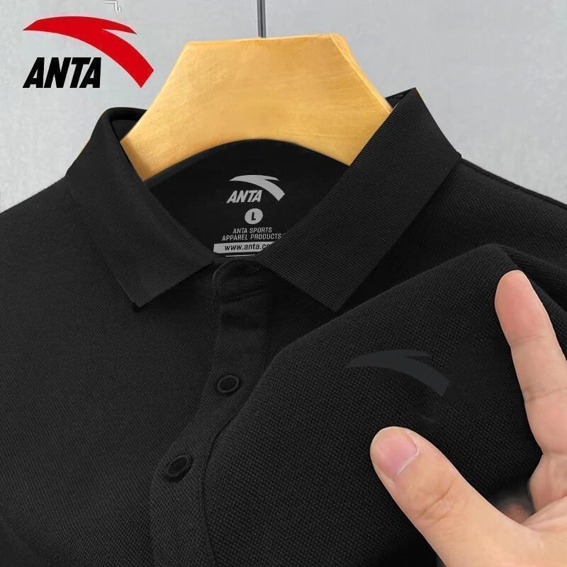 安踏POLO衫翻领T恤短袖男士夏季透气商务速干休闲通勤运动上衣男