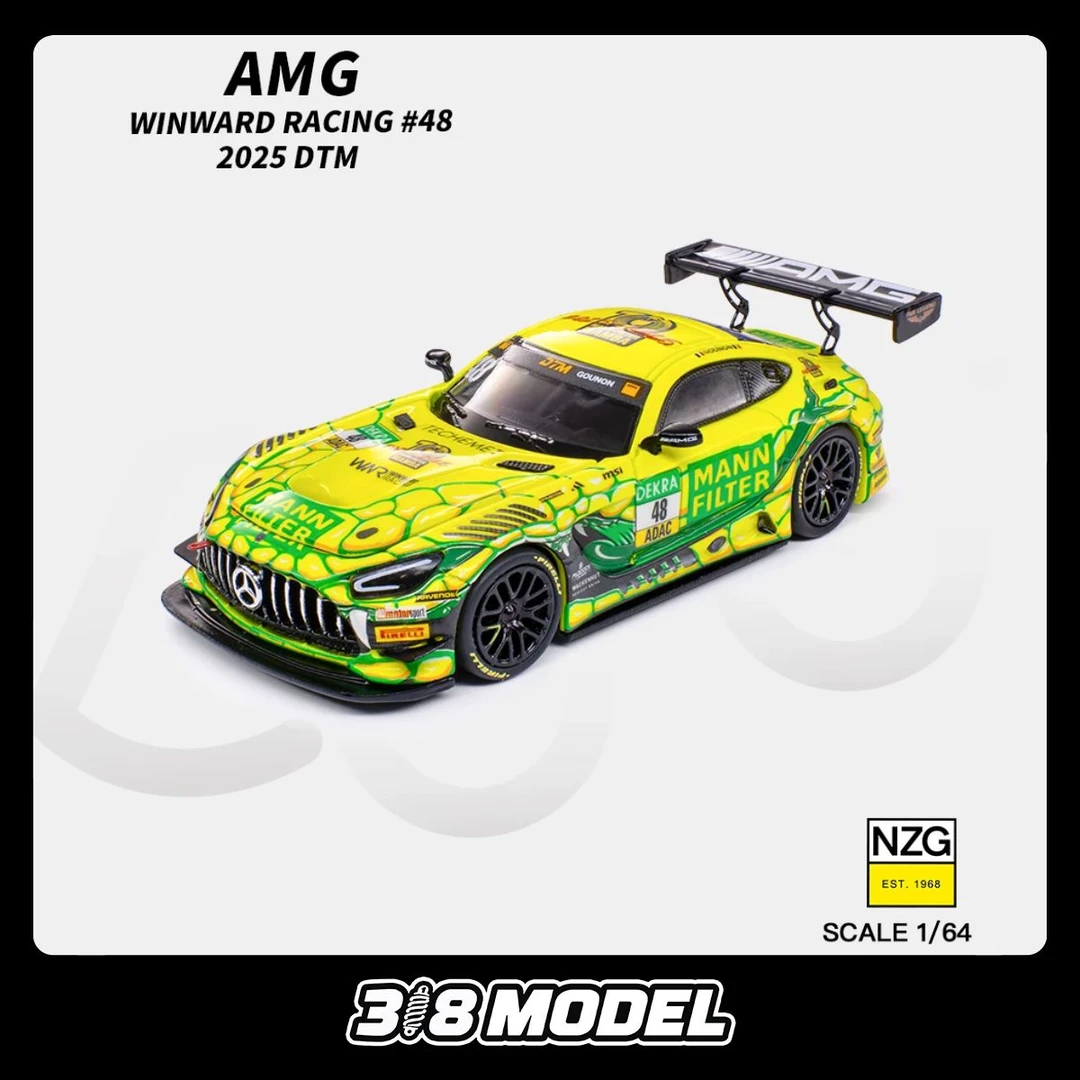 预售 KILO 1:64 奔驰 AMG GT3 蟒纹涂装 #48 合金汽车模型