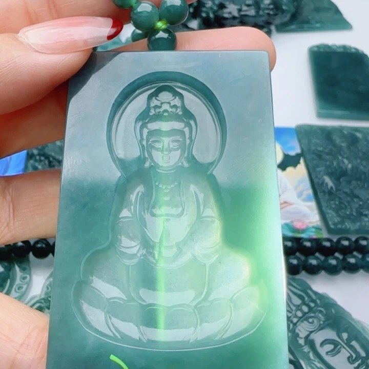 翡翠未镶嵌颈饰多样性发货天然A货翡翠