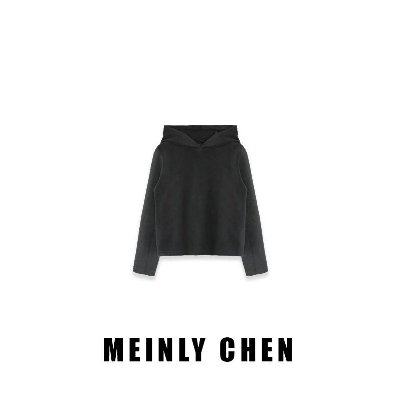 【MEINLY CHEN】【摇粒绒】高端设计师款休闲百搭连帽卫衣8824655