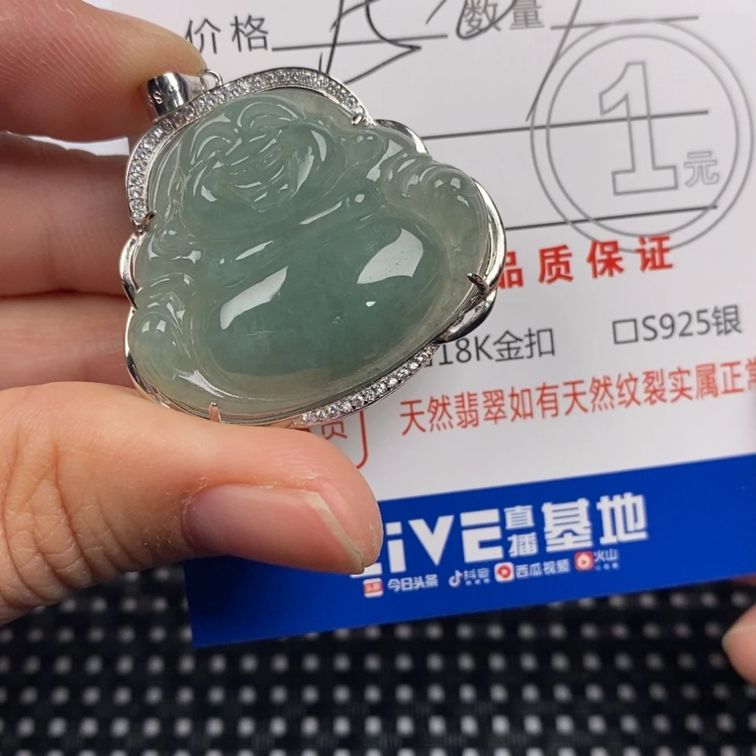 翡翠银S925镶嵌颈饰