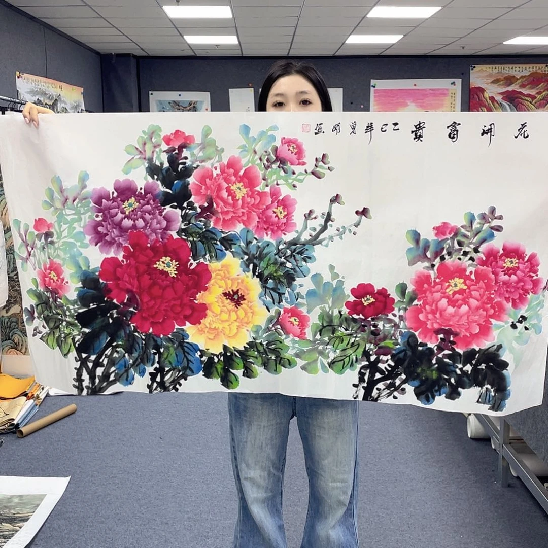 国画作品小姐姐放漏…