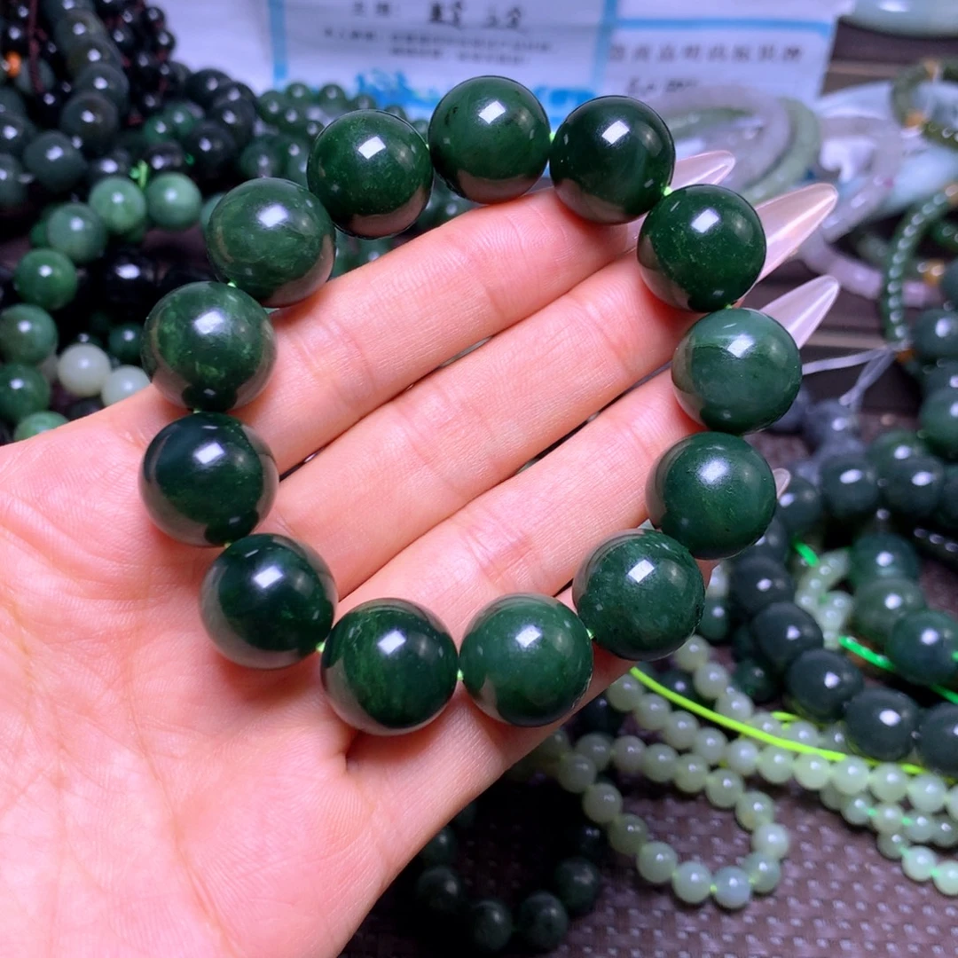 和田玉未镶嵌手串卡16