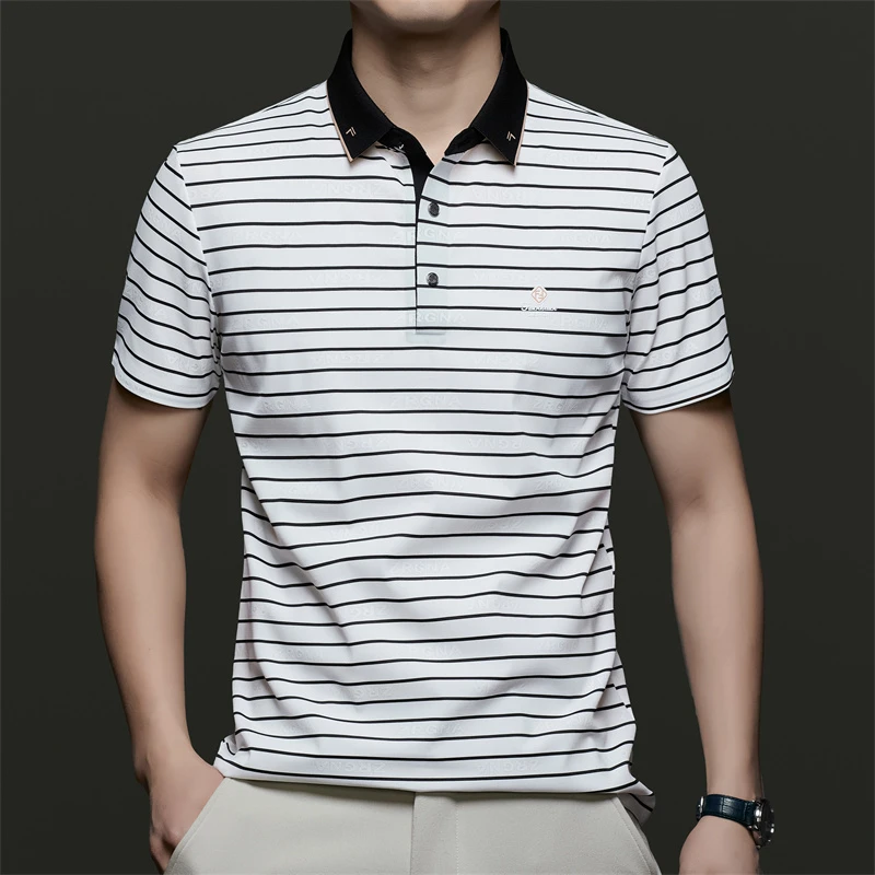 夏季冰丝男士短袖衬衫商务休闲百搭薄款轻薄透气男衬衣