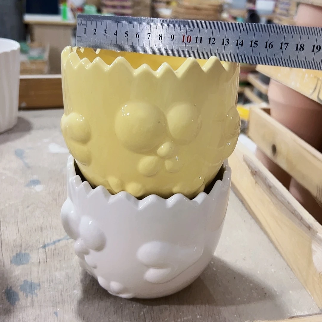 有孔，外贸尾单陶瓷花盆凑单10米包邮