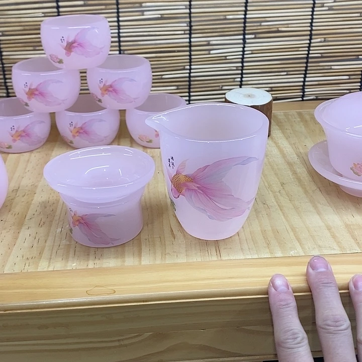 ?****人樱花粉鱼公杯1茶漏一对