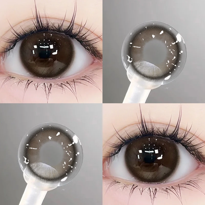 OVOLOOK半年抛小卧蚕日常棕色美瞳开学礼盒早秋隐形眼镜小直径G2