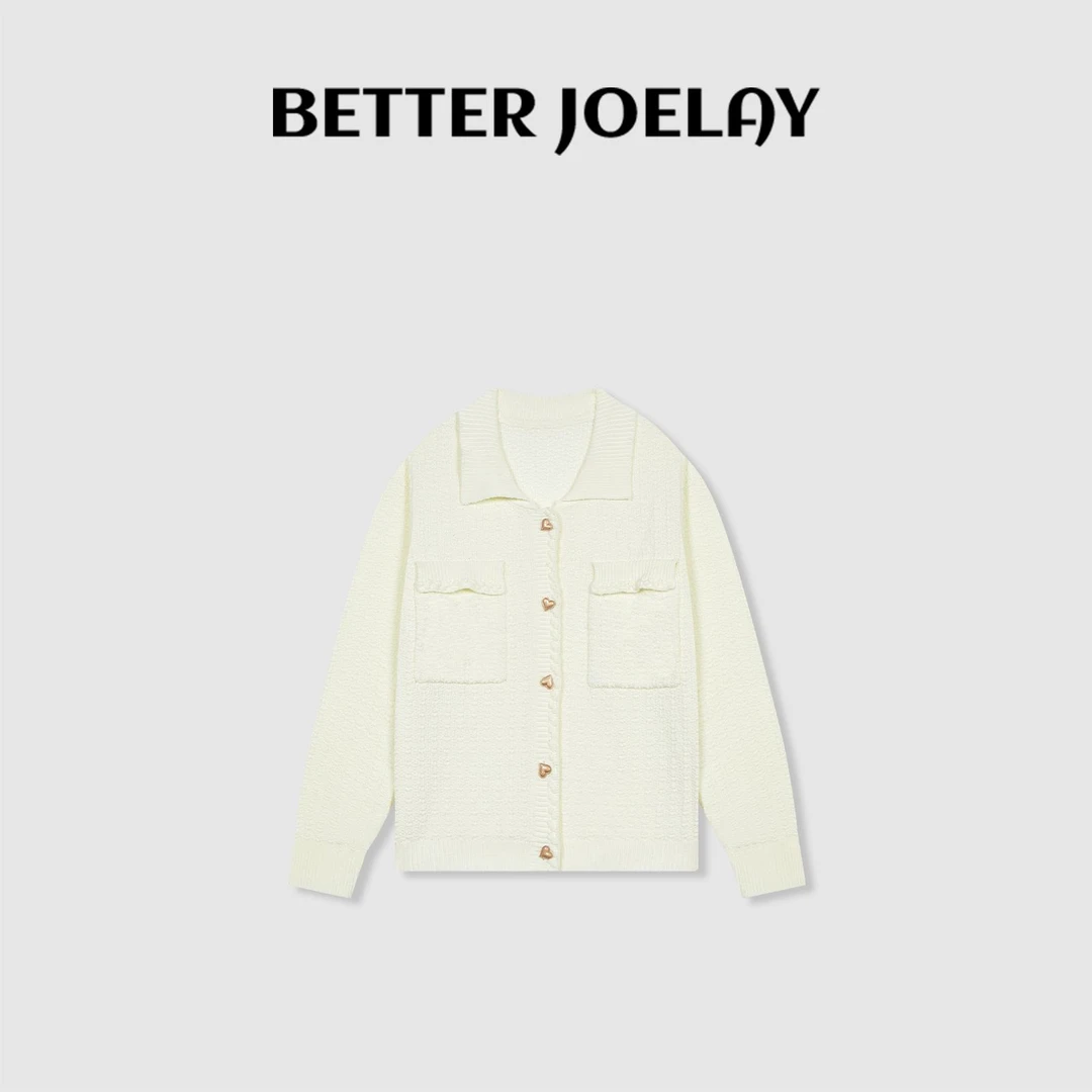 BETTER JOELAY-【温柔爱心】休闲风时尚百搭长袖针织开衫LL5988