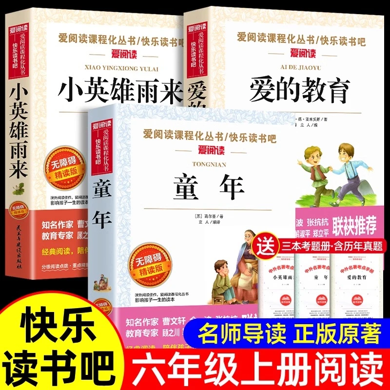 高尔基童年六年级上册必读课外书籍小英雄雨来爱的教育快乐读书吧