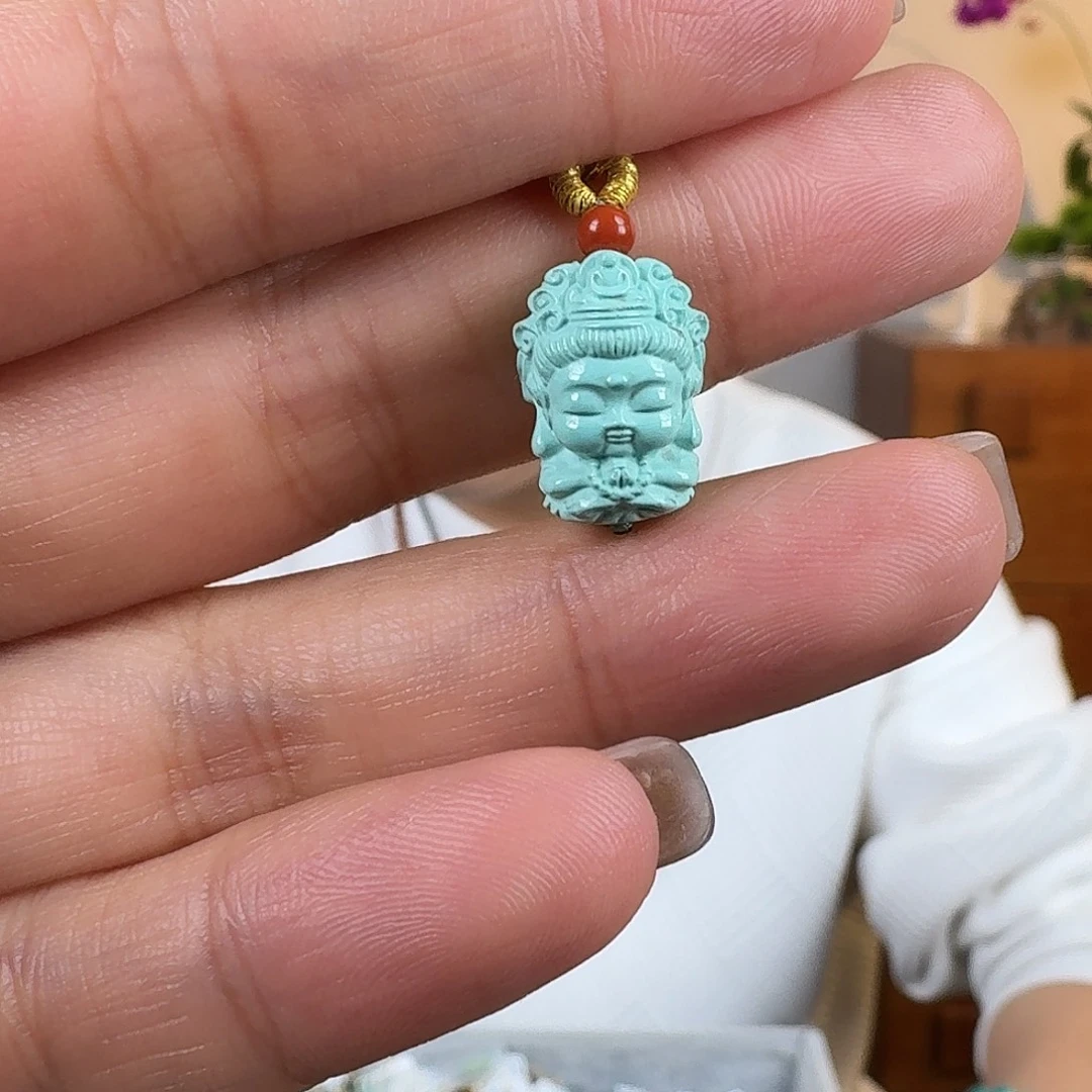 绿松石未镶嵌挂件