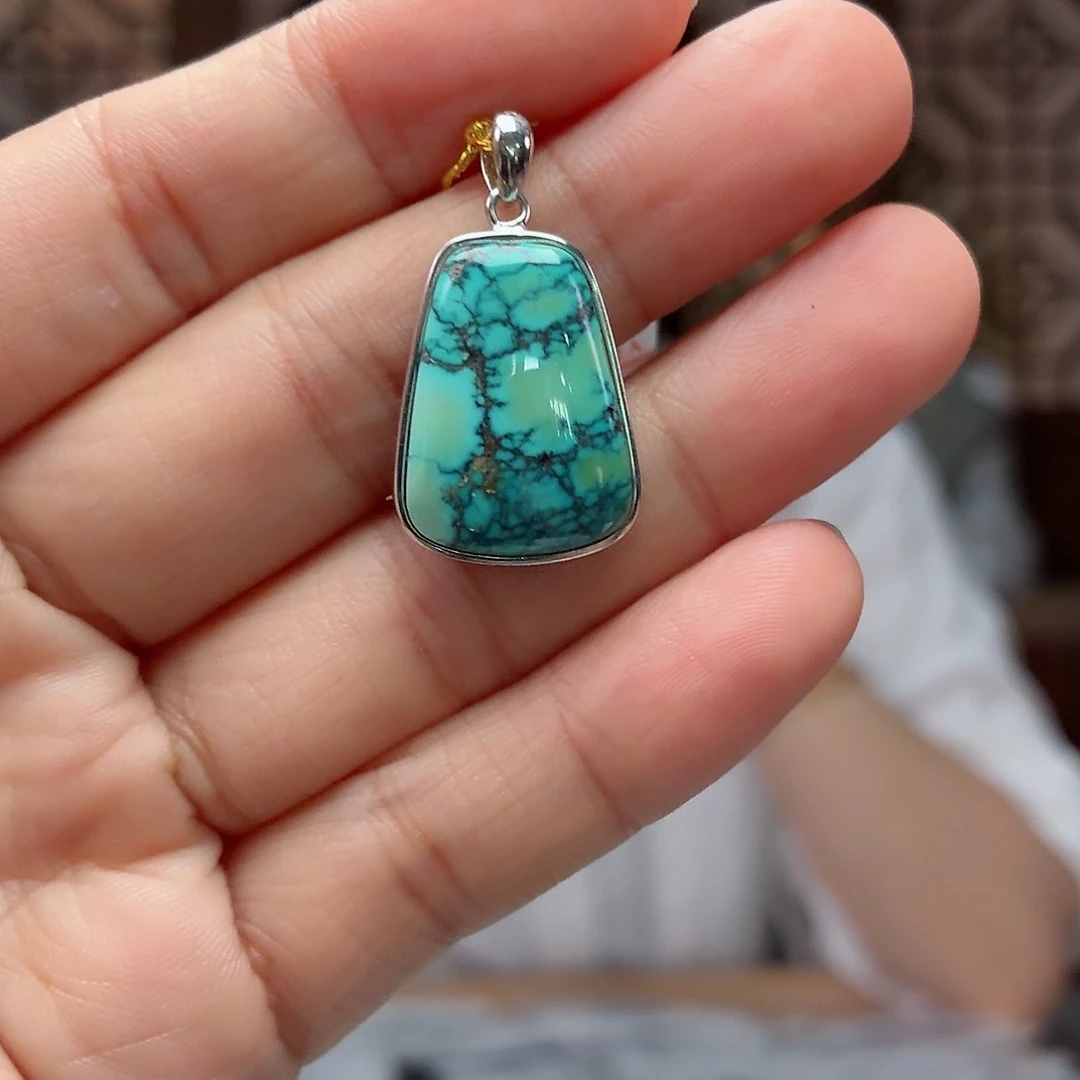 银S925镶嵌绿松石珠宝奇石