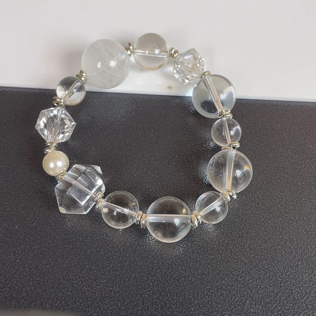 手串水晶未镶嵌手串白幽灵设计款