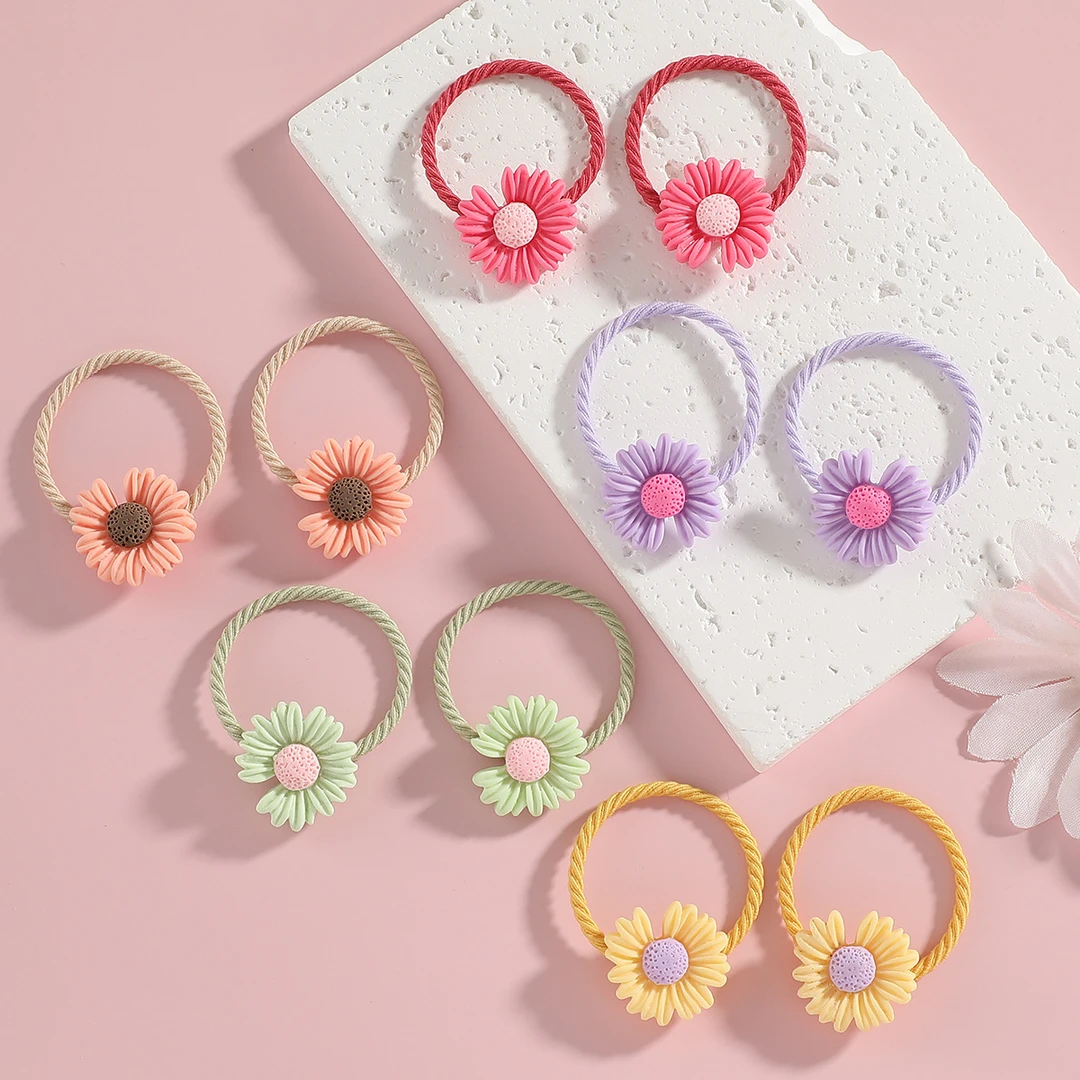 【爱咪儿】小女孩扎揪揪儿童发圈小雏菊皮筋冰透水果系列不伤发