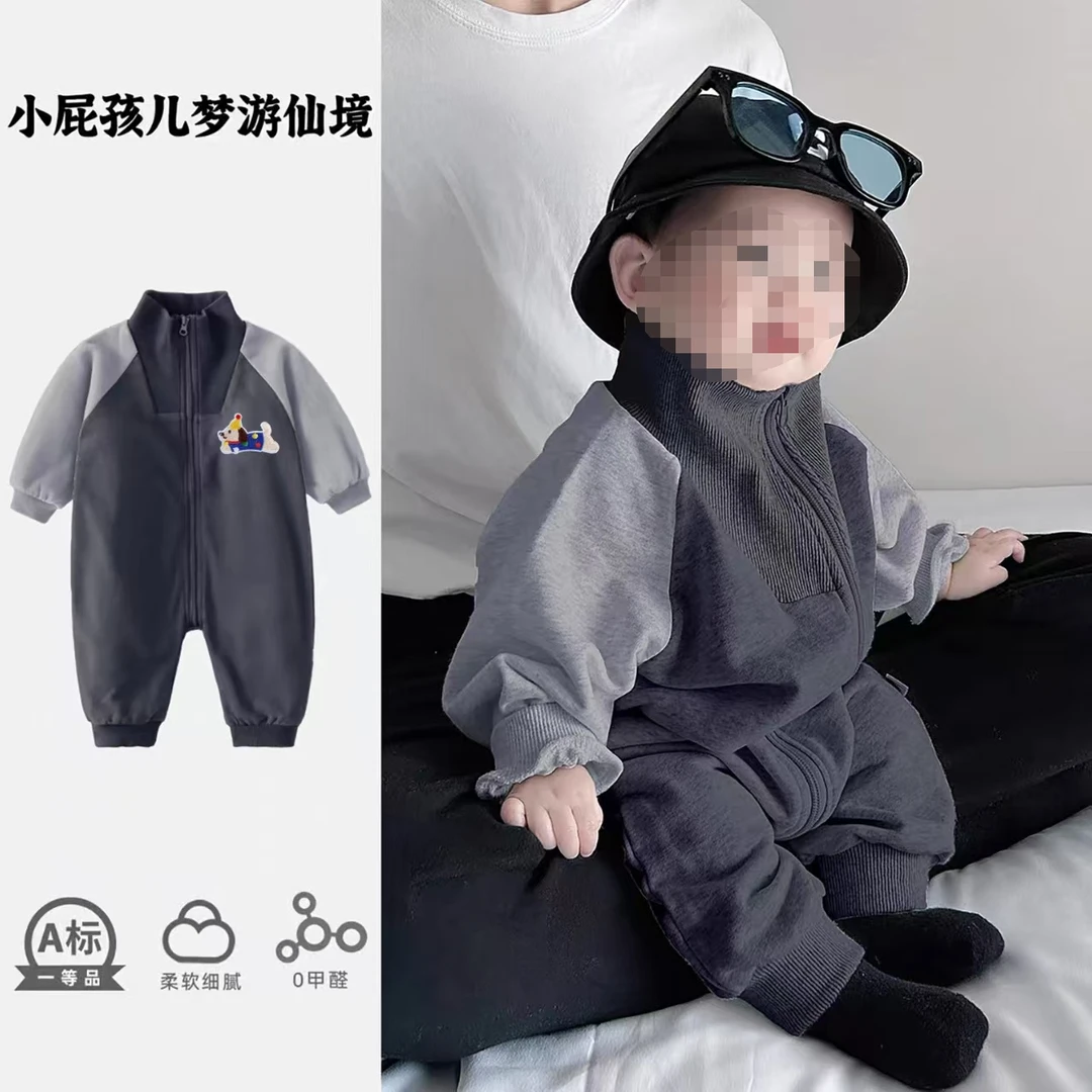运动风春秋韩版不限季节哈衣爬服宽松柔软自然密语