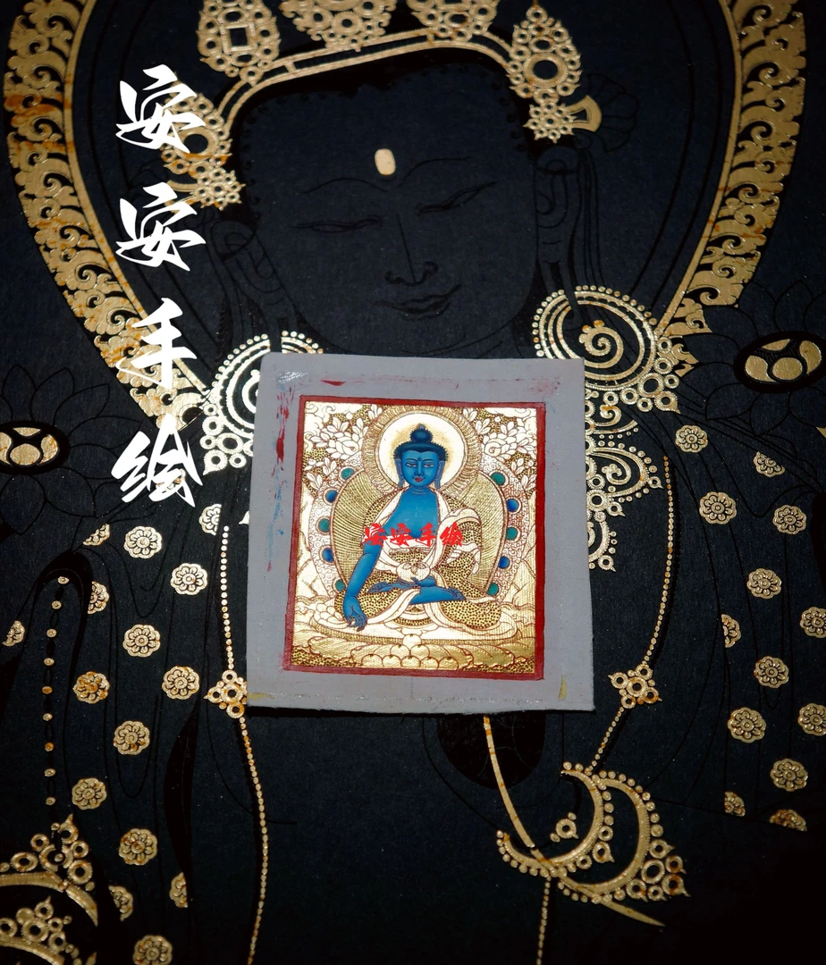 药师佛 4*5尺寸 金唐