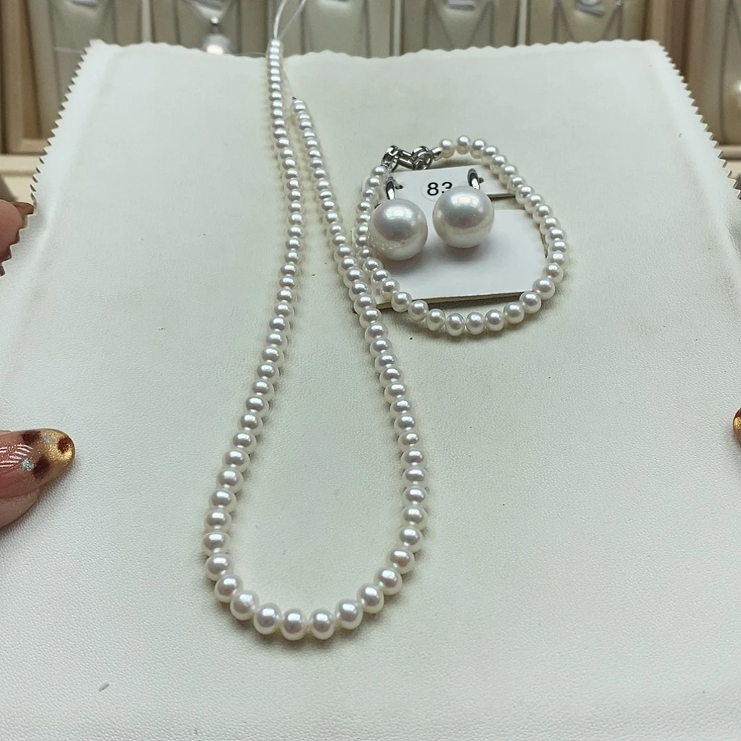 颈饰淡水珍珠银S925镶嵌